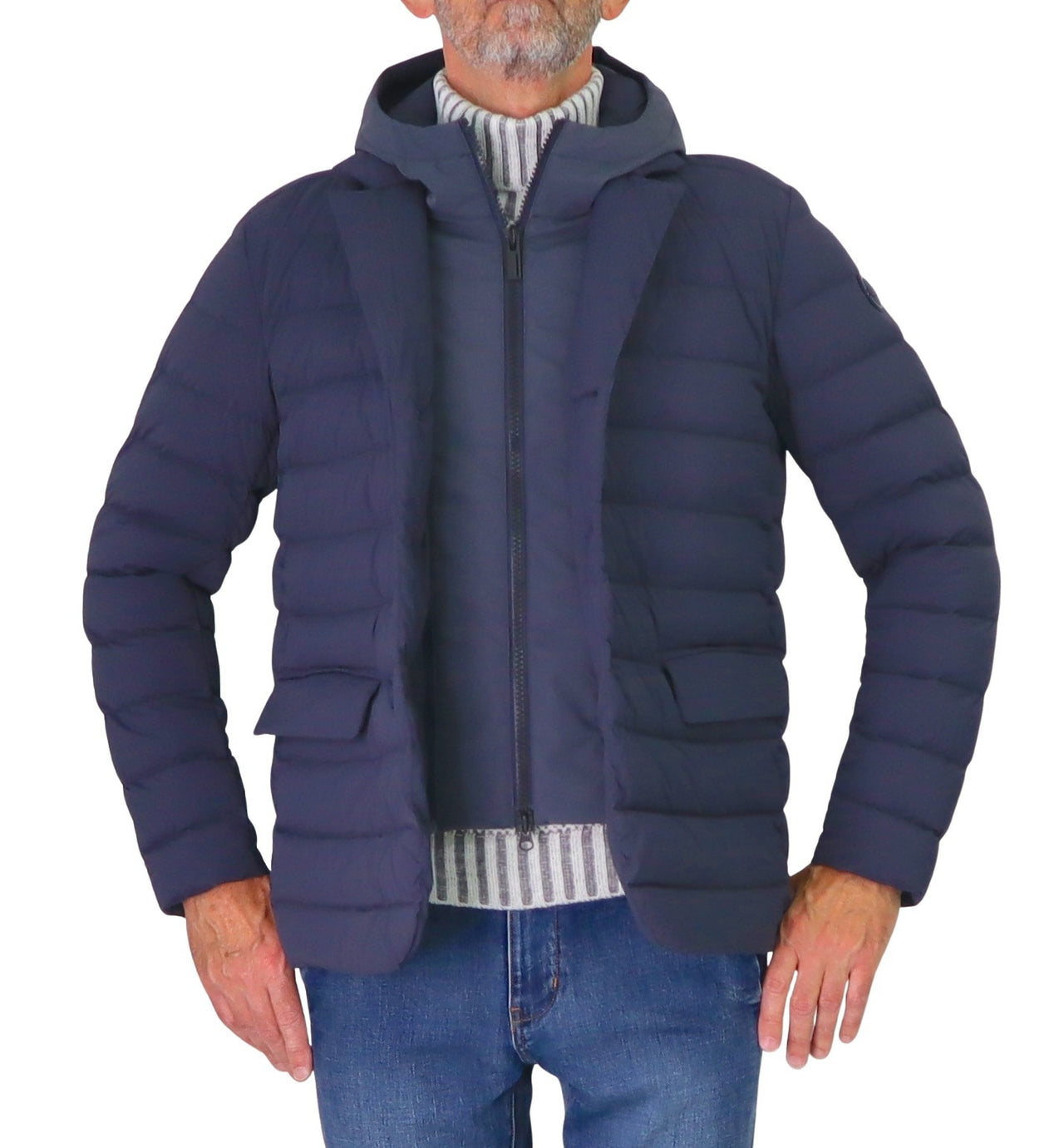 COLMAR giubbotto uomo giacca nylon stretch cappuccio 1267 2ZL FUNCTIONALITY 68 BLU inverno 2025