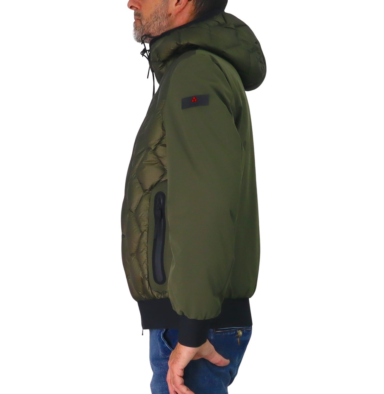 PEUTEREY giubbotto uomo bimateriale piuma KOONS KJ BMAT PEU520701181862 690 VERDE inverno 2025