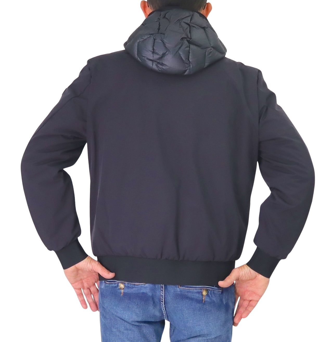 PEUTEREY giubbotto uomo bimateriale piuma KOONS KJ BMAT PEU520701181862 215 BLU inverno 2025
