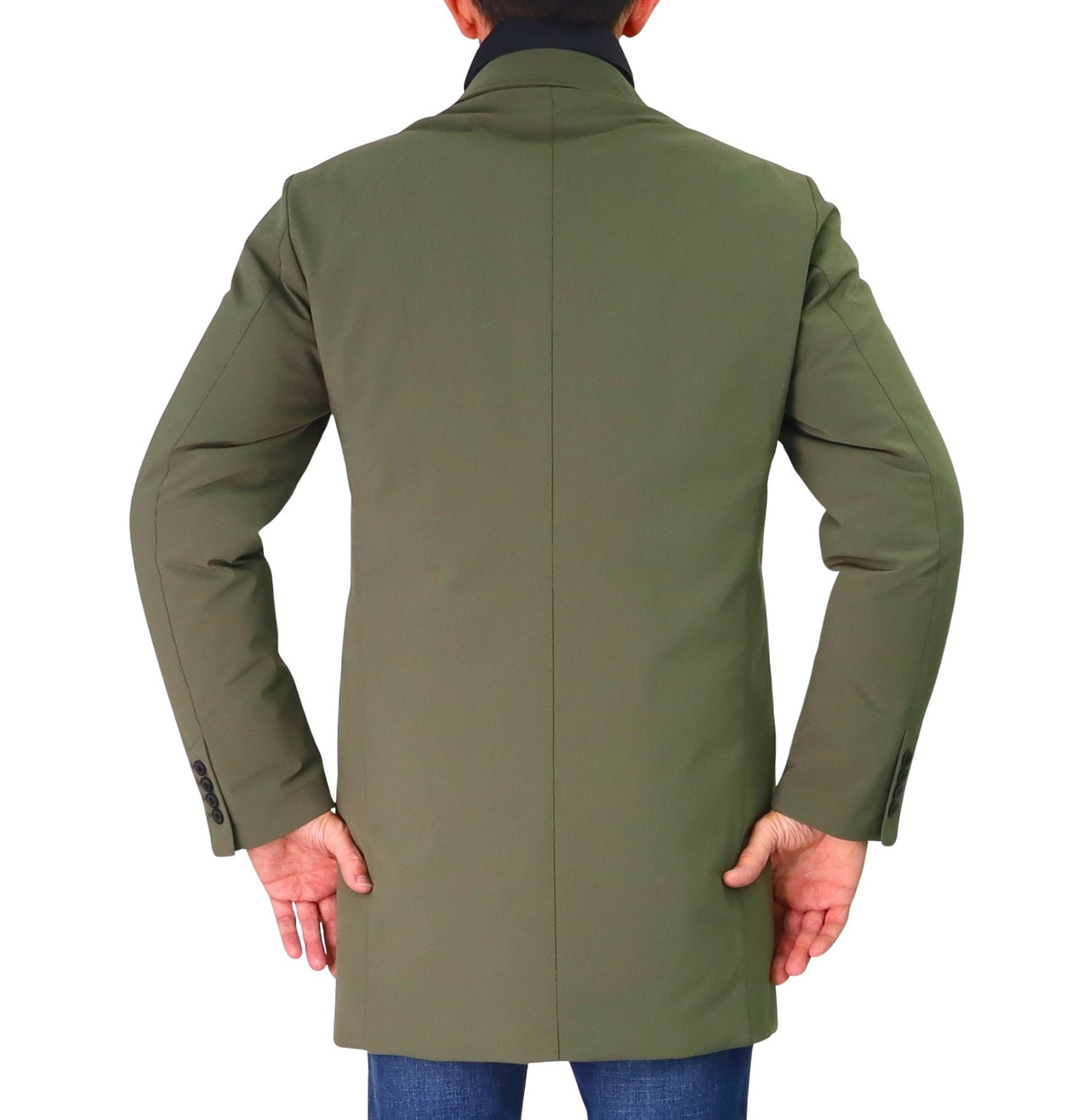 PEUTEREY giubbotto uomo carcoat doppio collo piuma LOCH TJ PEU557301191942 689 VERDE inverno 2025