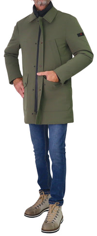 Thumbnail for PEUTEREY giubbotto uomo carcoat doppio collo piuma LOCH TJ PEU557301191942 689 VERDE inverno 2025