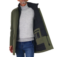 Thumbnail for PEUTEREY giubbotto uomo carcoat doppio collo piuma LOCH TJ PEU557301191942 689 VERDE inverno 2025