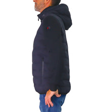 Thumbnail for PEUTEREY giubbotto uomo bimateriale cappuccio HOLZER SJN BMAT PEU520601191802 215 BLU inverno 2025