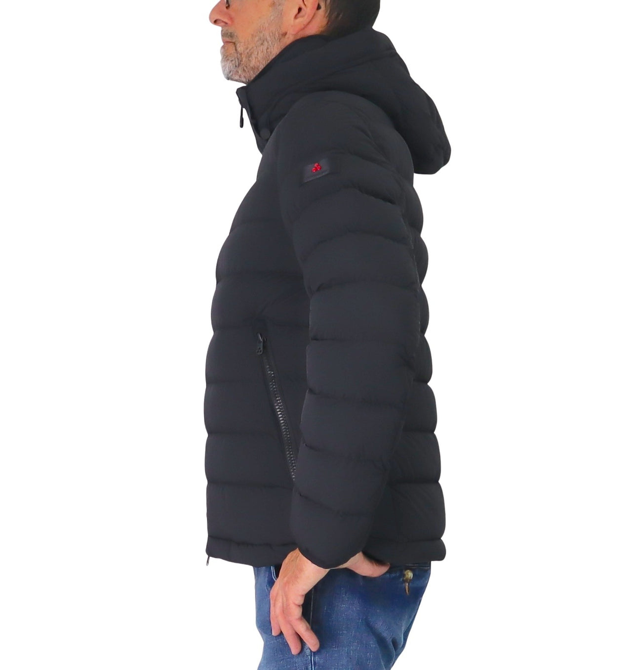 PEUTEREY giubbotto uomo bomber piuma cappuccio BOGGS NS 04 PEU558201191861 NER NERO inverno 2025