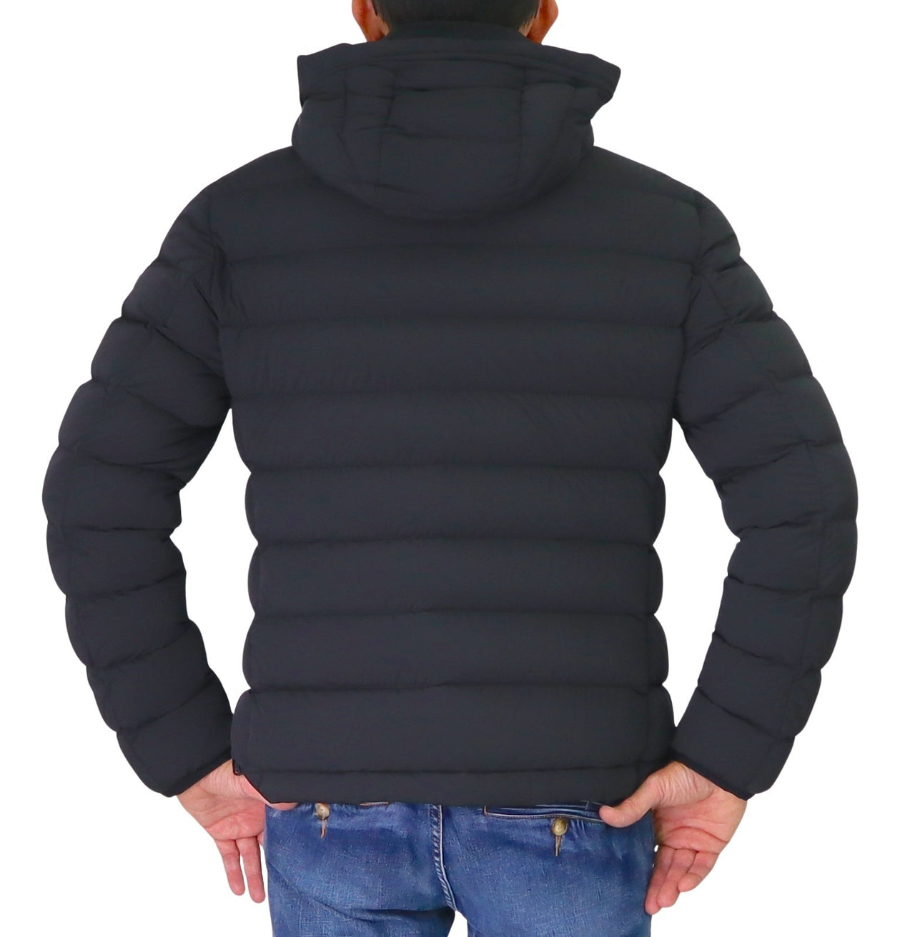 PEUTEREY giubbotto uomo bomber piuma cappuccio BOGGS NS 04 PEU558201191861 NER NERO inverno 2025