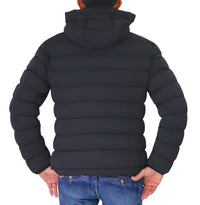 Thumbnail for PEUTEREY giubbotto uomo bomber piuma cappuccio BOGGS NS 04 PEU558201191861 NER NERO inverno 2025