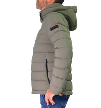 Thumbnail for PEUTEREY giubbotto uomo bomber piuma cappuccio BOGGS 04 PEU558201181971 689 VERDE inverno 2025
