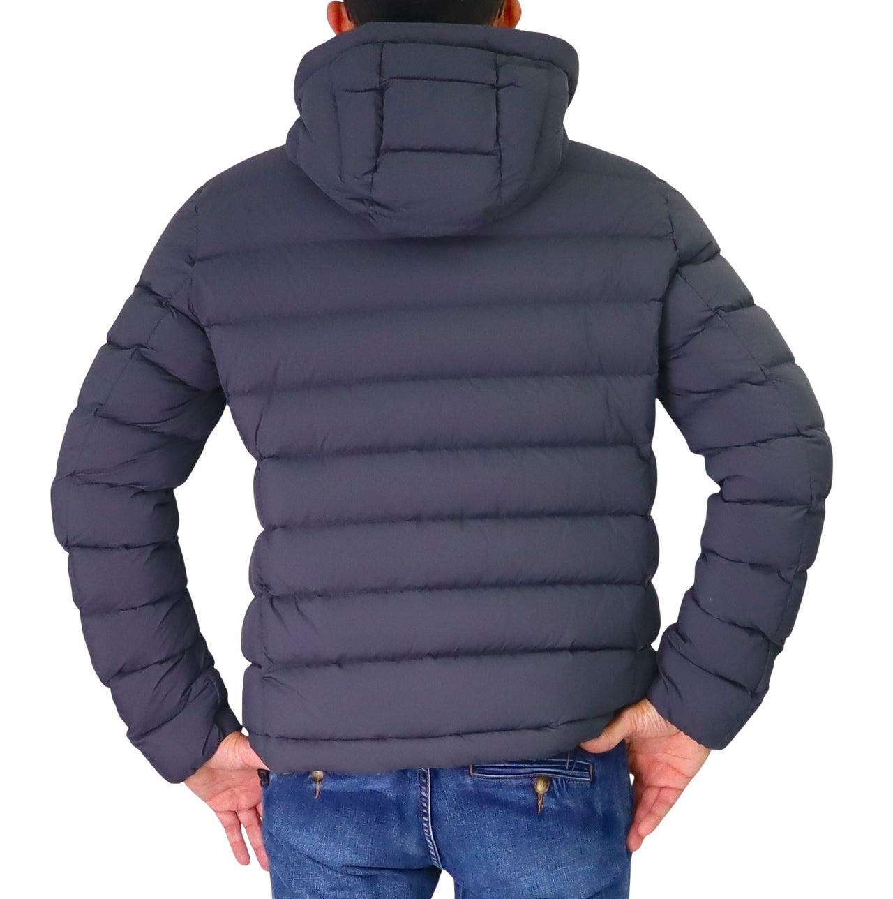 PEUTEREY giubbotto uomo bomber piuma cappuccio BOGGS 04 PEU558201181971 799 GRIGIO inverno 2025