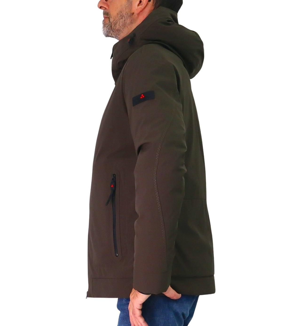 PEUTEREY giubbotto uomo thermoplume cappuccio LOGE SRT 01 PEU556601192020 494 MARRONE inverno 2025