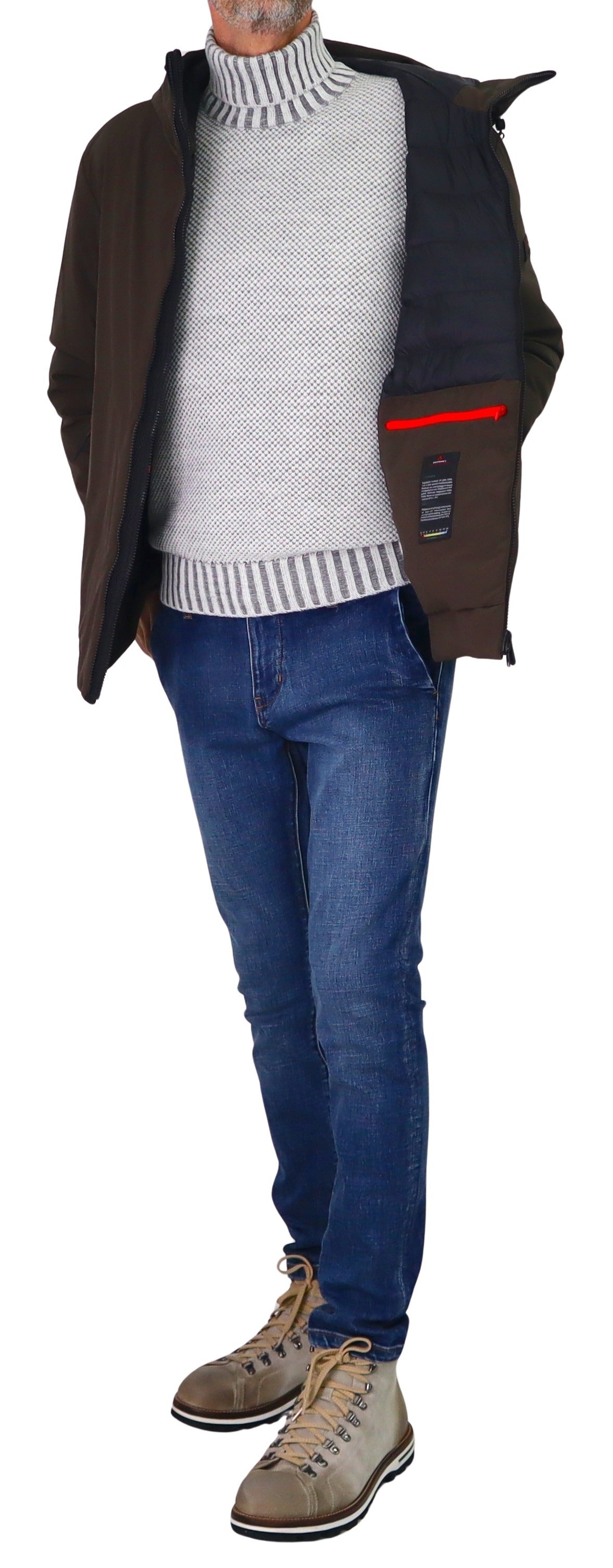 PEUTEREY giubbotto uomo thermoplume cappuccio LOGE SRT 01 PEU556601192020 494 MARRONE inverno 2025