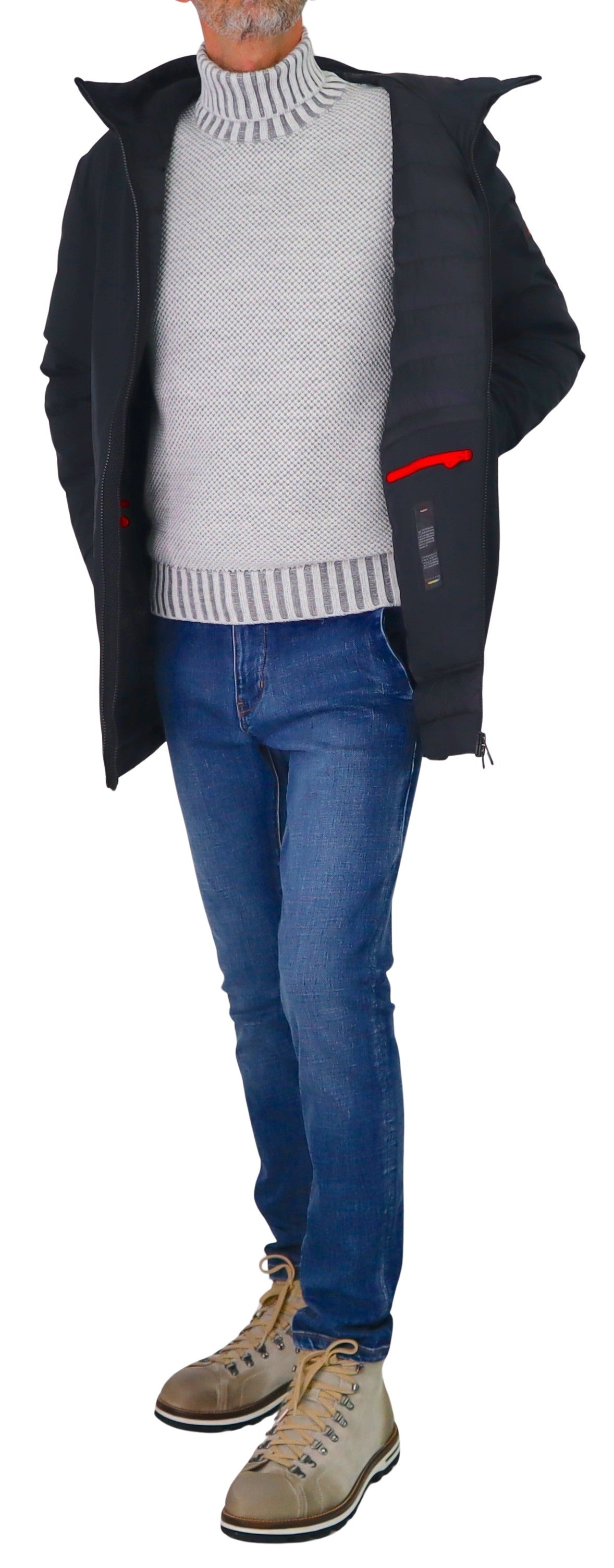 PEUTEREY giubbotto uomo coprigiacca overcoat cappuccio METIDE STR 01 PEU556701192020 NERO inverno 2025