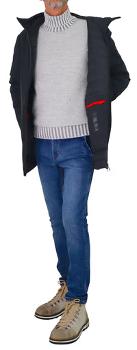 Thumbnail for PEUTEREY giubbotto uomo coprigiacca overcoat cappuccio METIDE STR 01 PEU556701192020 NERO inverno 2025