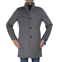 Thumbnail for DISTRETTO 12 giubbotto uomo cappotto MANC HESTER CP1550 7203 GRIGIO BLU inverno 2025