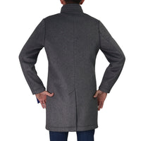 Thumbnail for DISTRETTO 12 giubbotto uomo cappotto MANC HESTER CP1550 7203 GRIGIO BLU inverno 2025