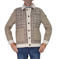 Thumbnail for DISTRETTO 12 giubbotto uomo aviatore lana corto URBAN GENT GI2331 0025 TORTORA BEIGE inverno 2025