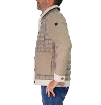 Thumbnail for DISTRETTO 12 giubbotto uomo aviatore lana corto URBAN GENT GI2331 0025 TORTORA BEIGE inverno 2025