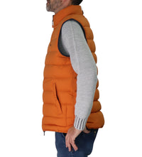 Thumbnail for HARMONT&BLAINE gilet uomo smanicato piuma double face K0P176 040332 416 ARANCIO BLU inverno 2025