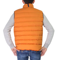 Thumbnail for HARMONT&BLAINE gilet uomo smanicato piuma double face K0P176 040332 416 ARANCIO BLU inverno 2025