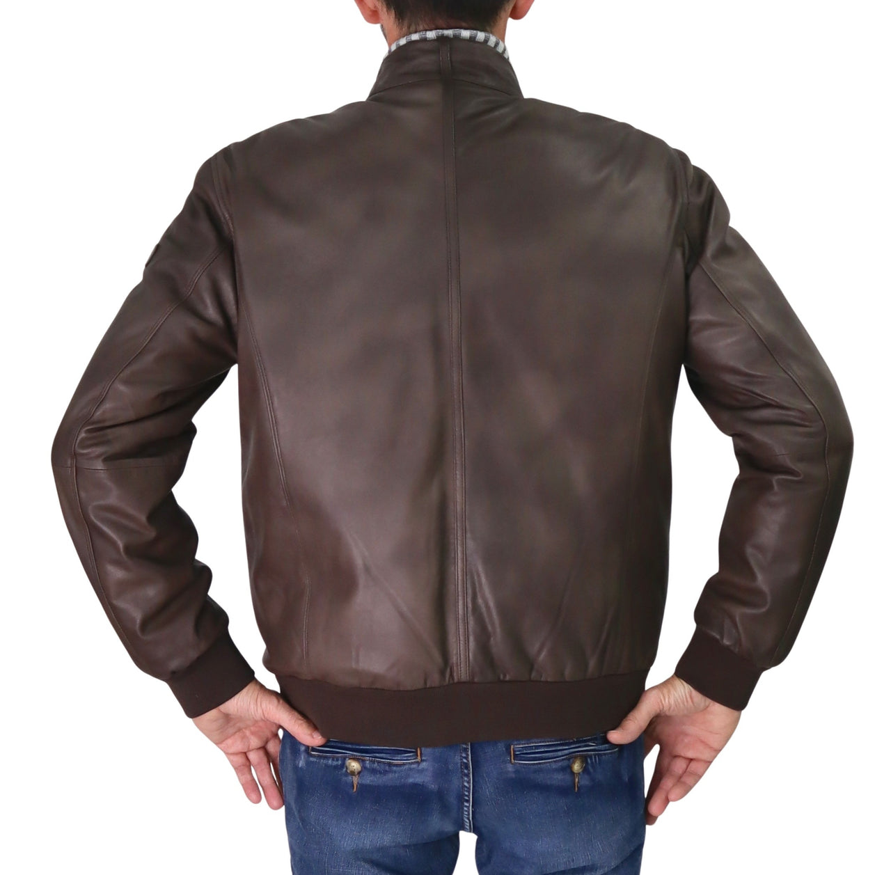 PEUTEREY giubbotto uomo bomber pelle piuma FIONIA TT PEU563299012331 494 MARRONE inverno 2025
