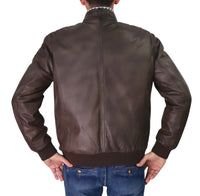 Thumbnail for PEUTEREY giubbotto uomo bomber pelle piuma FIONIA TT PEU563299012331 494 MARRONE inverno 2025