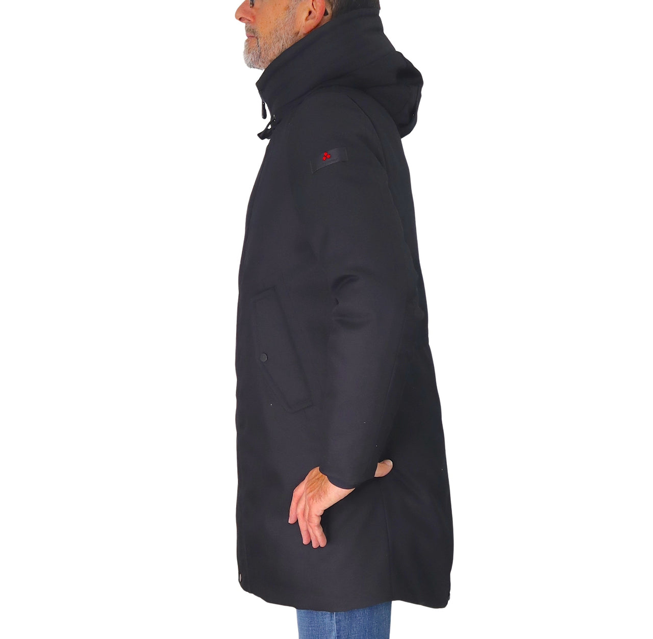 PEUTEREY giubbotto uomo parka piuma cappuccio KASA KI 03 PEU485201111871 NER NERO inverno 2025