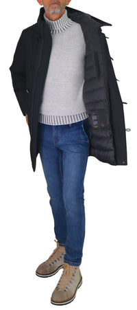 Thumbnail for PEUTEREY giubbotto uomo parka piuma cappuccio KASA KI 03 PEU485201111871 NER NERO inverno 2025