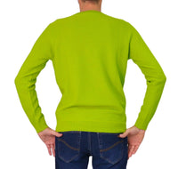 Thumbnail for HARMONT&BLAINE maglione uomo lana girocollo HRP781 030478 635 VERDE LIME inverno 2025