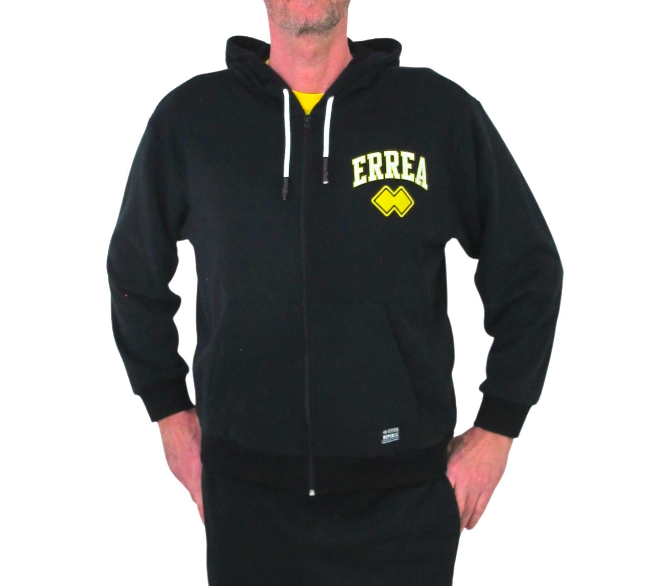 ERREA' REPUBLIC felpa uomo cappuccio zip GRAPHIC R27G0R0Z00120 NERO estate 2023