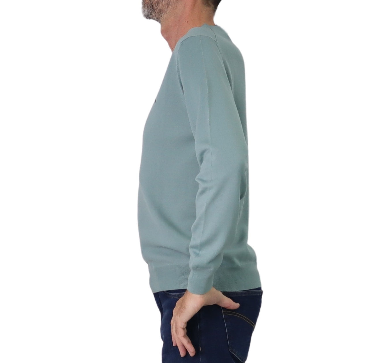 HARMONT&BLAINE maglione uomo lana girocollo HRP001 030478 674 VERDE inverno 2025