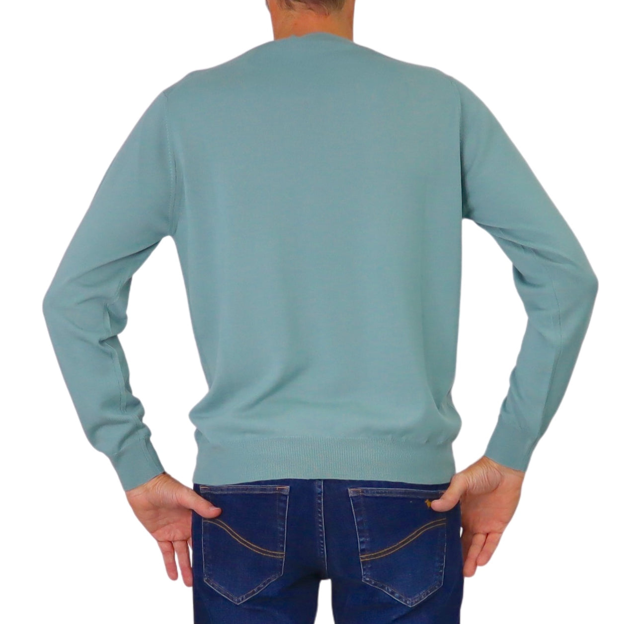 HARMONT&BLAINE maglione uomo lana girocollo HRP001 030478 674 VERDE inverno 2025