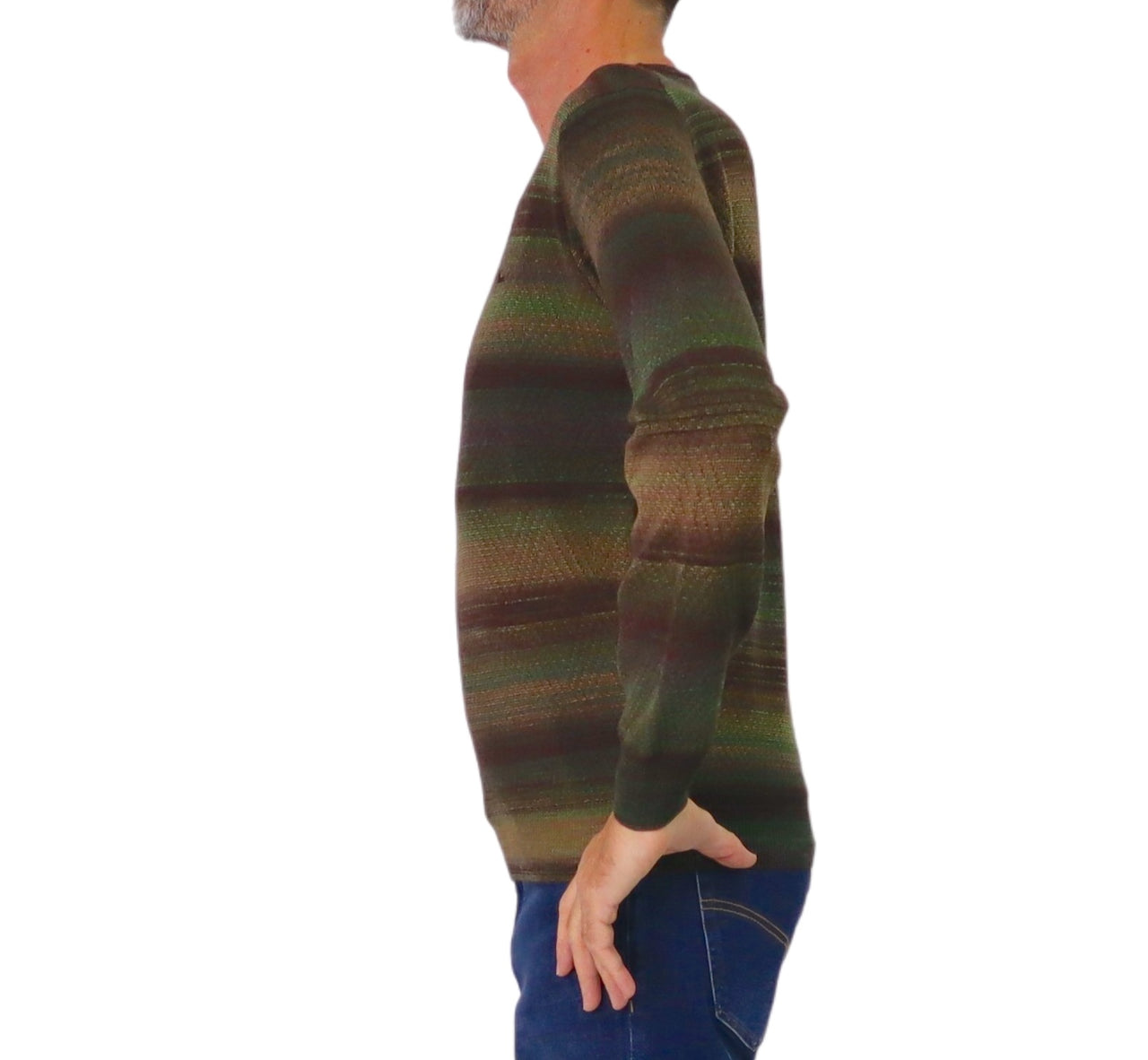 HARMONT&BLAINE maglione uomo lana girocollo HRP847 030277 721 MARRONE VERDE inverno 2025