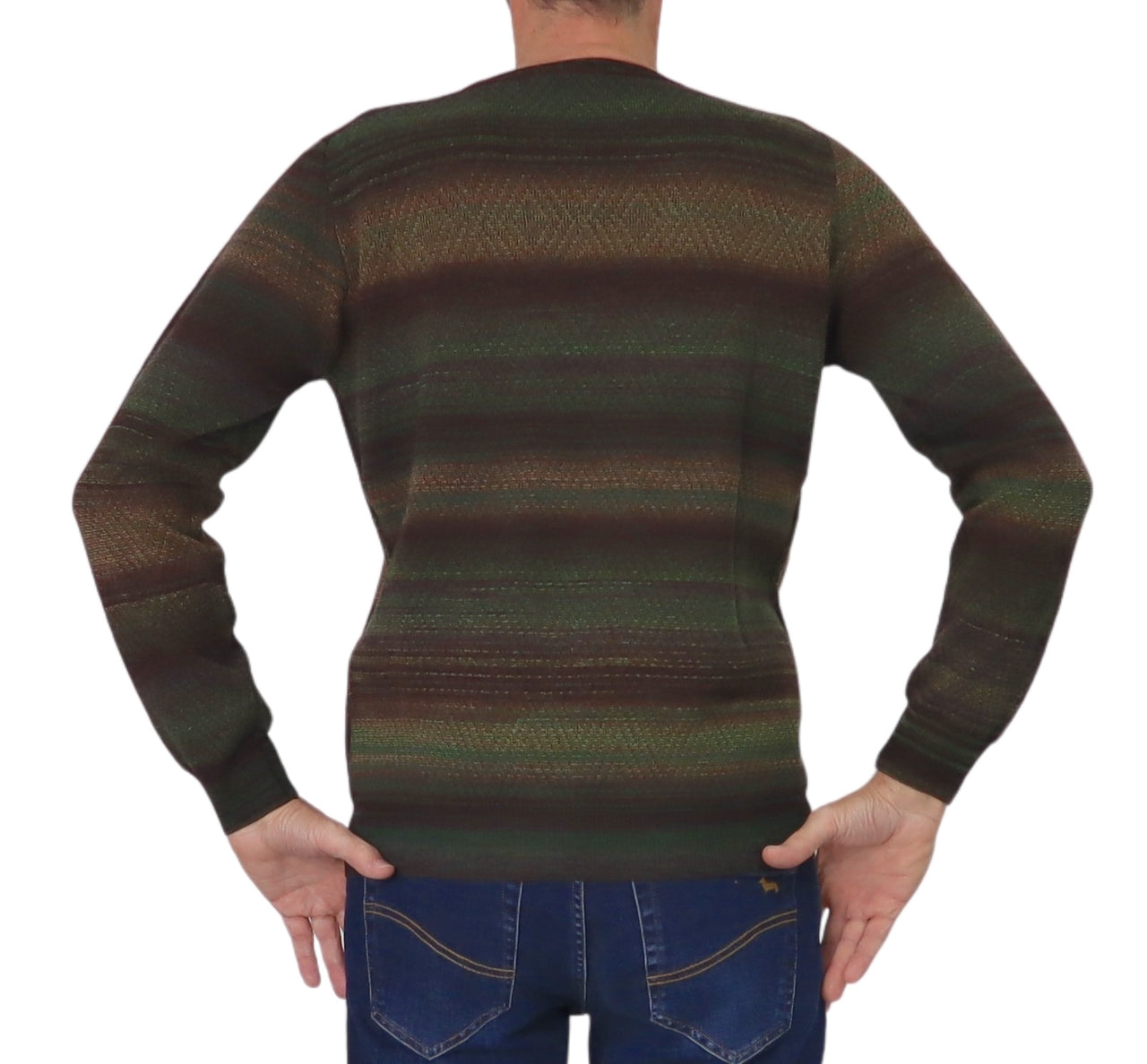 HARMONT&BLAINE maglione uomo lana girocollo HRP847 030277 721 MARRONE VERDE inverno 2025