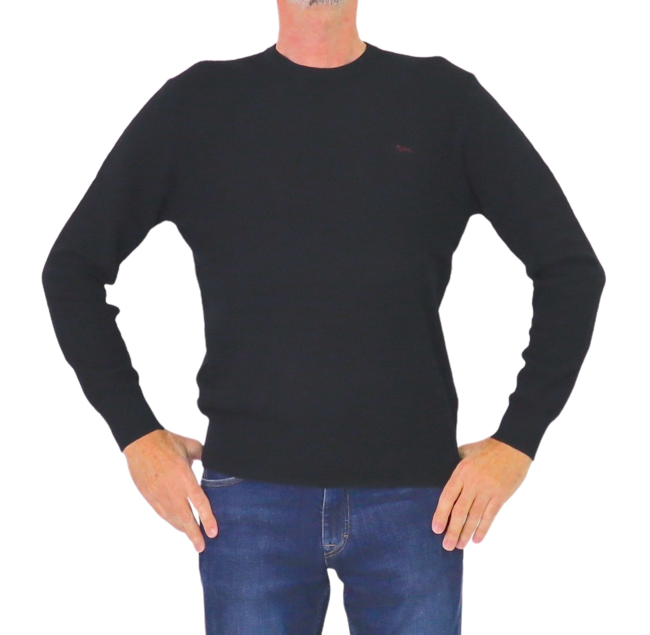 HARMONT&BLAINE maglione uomo caldo cotone girocollo HRP820 030788 999 NERO inverno 2025