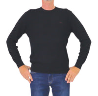 Thumbnail for HARMONT&BLAINE maglione uomo caldo cotone girocollo HRP820 030788 999 NERO inverno 2025