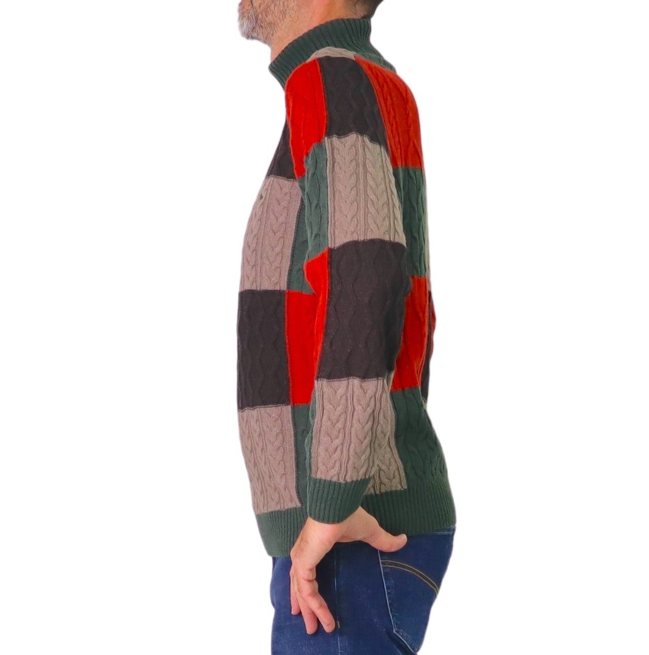 HARMONT&BLAINE maglione uomo lana collo alto HRP799 030646 613 MULTICOLOR inverno 2025