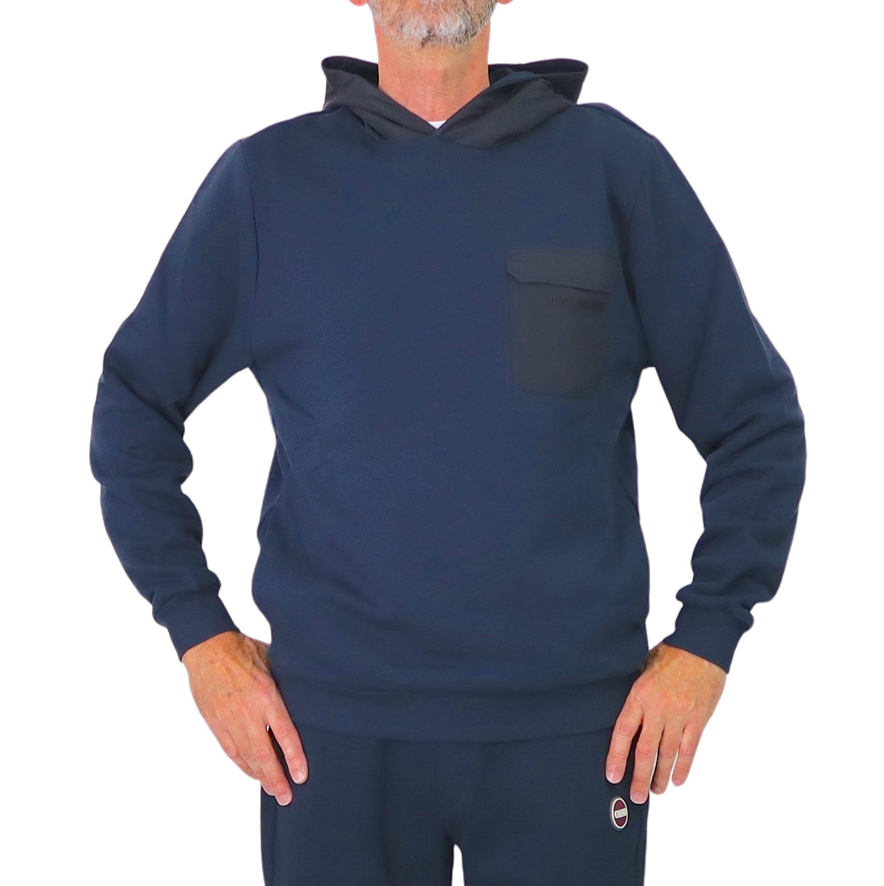 COLMAR felpa uomo cappuccio cotone 6282 6ZJ URBANIZED 68 BLU inverno 2025