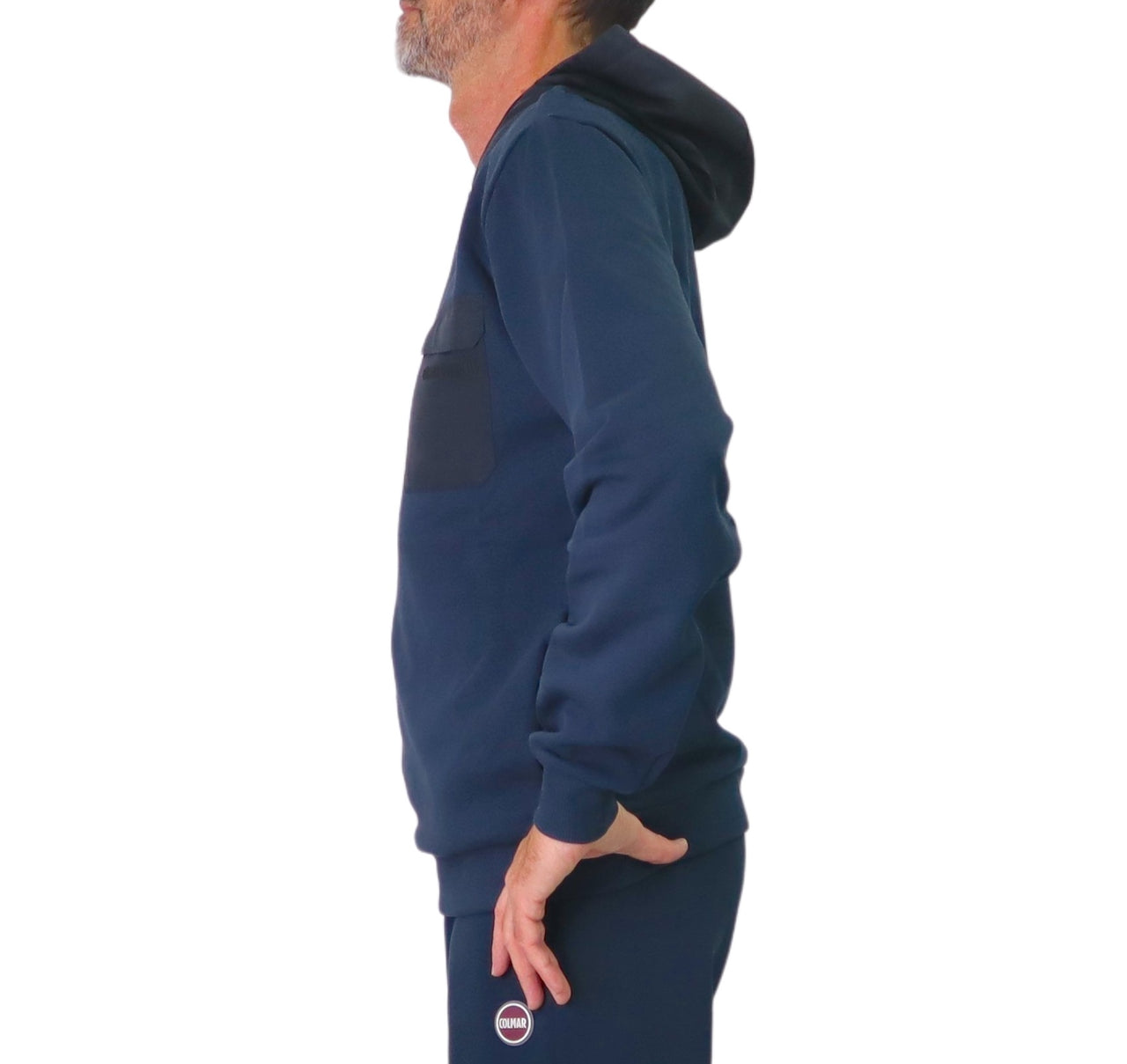 COLMAR felpa uomo cappuccio cotone 6282 6ZJ URBANIZED 68 BLU inverno 2025