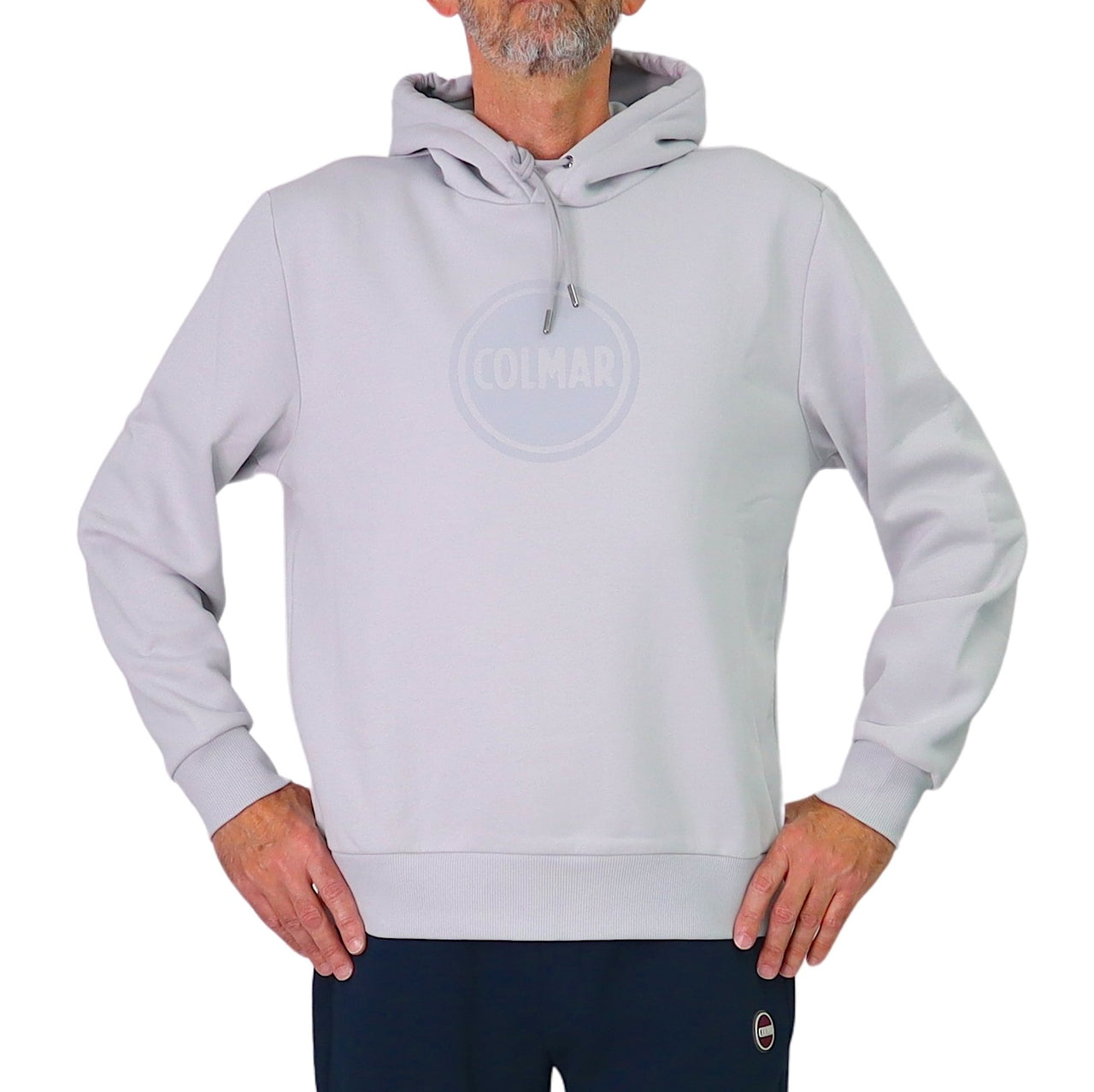 COLMAR felpa uomo cappuccio cotone maxi logo 6248 1WX MODISH 718 GRIGIO inverno 2025