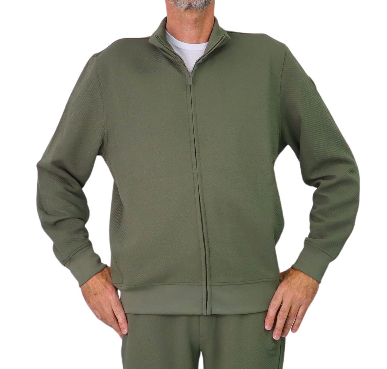 COLMAR felpa uomo full-zip collo alto 6293 1ZI FREAKY 498 VERDE OLIVA inverno 2025