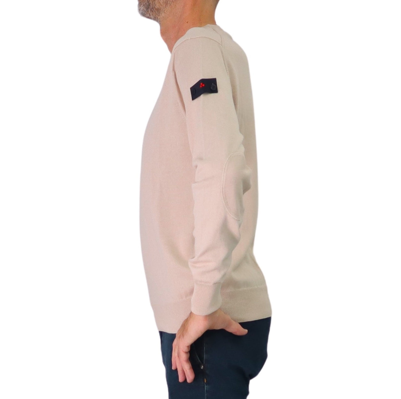 PEUTEREY maglione uomo girocollo cotone lana EXMOOR 07 PEU561199011919 388 BEIGE inverno 2025