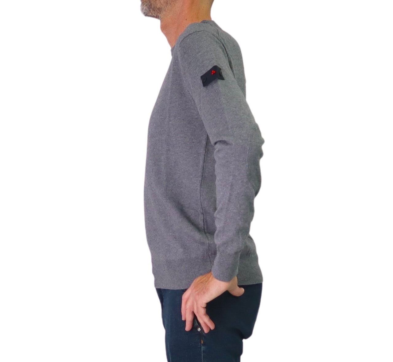 PEUTEREY maglione uomo girocollo cotone lana EXMOOR 07 PEU561199011919 743 MG GRIGIO inverno 2025