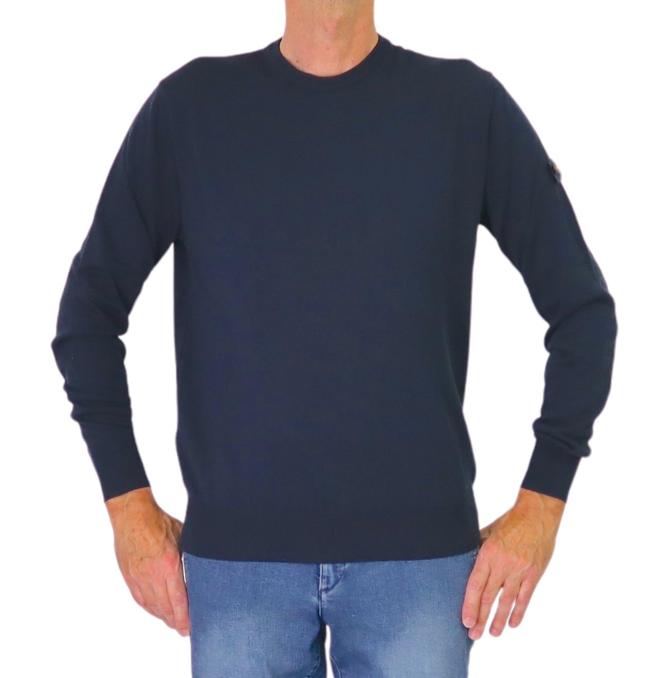 PEUTEREY maglione uomo girocollo cotone lana EXMOOR 07 PEU561199011919 215 BLU inverno 2025