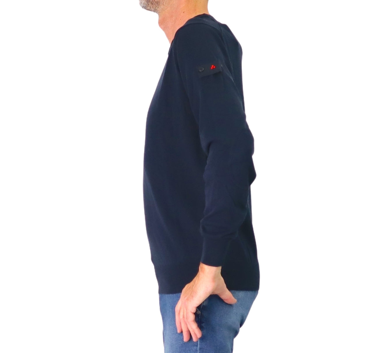 PEUTEREY maglione uomo girocollo cotone lana EXMOOR 07 PEU561199011919 215 BLU inverno 2025