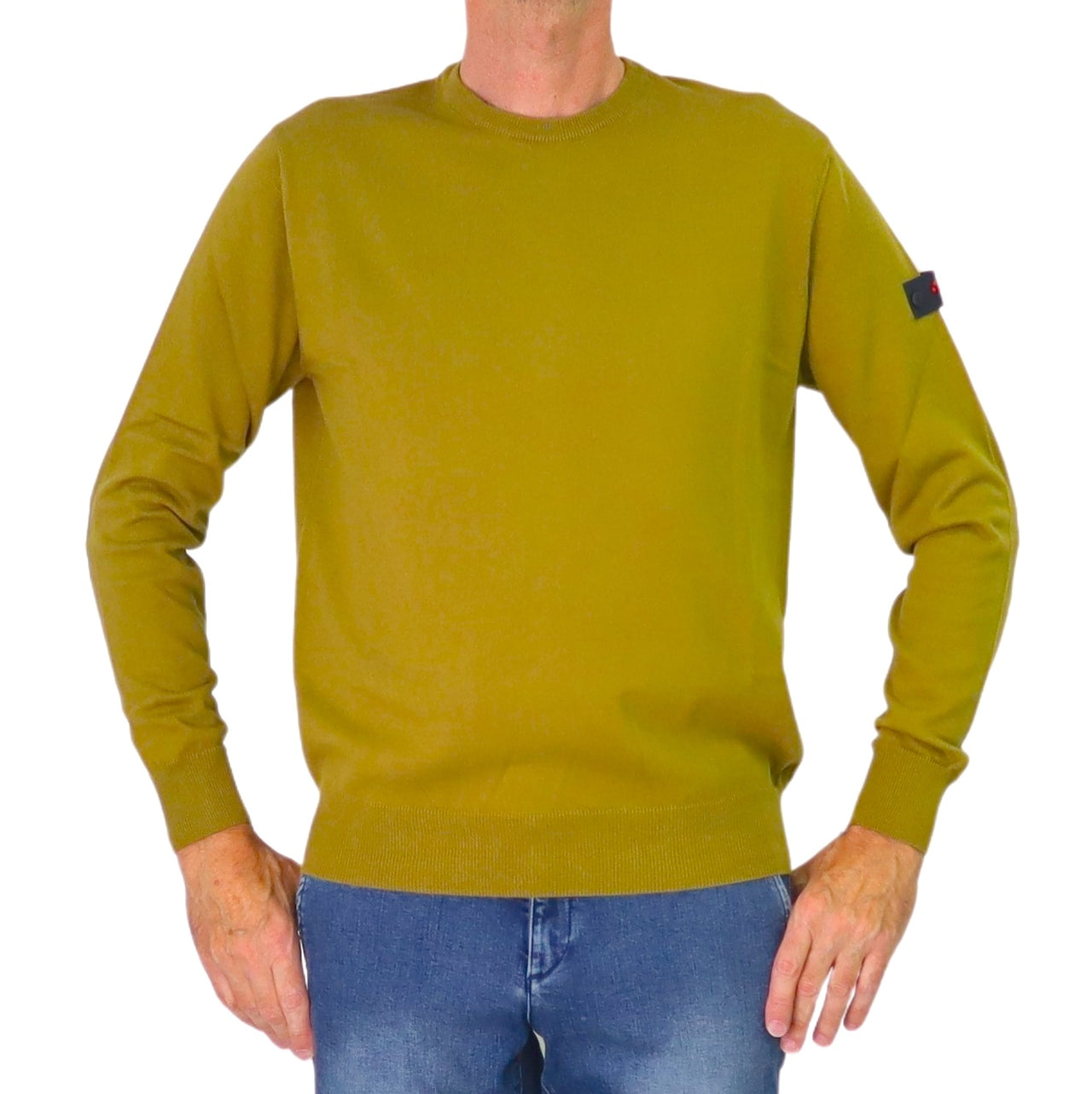 PEUTEREY maglione uomo girocollo cotone lana EXMOOR 07 PEU561199011919 945 VERDE inverno 2025