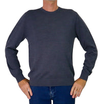 Thumbnail for SHOCKLY maglione uomo girocollo lana PATCH ROUND 3M7465 GRIGIO inverno 2025