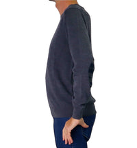 Thumbnail for SHOCKLY maglione uomo girocollo lana PATCH ROUND 3M7465 GRIGIO inverno 2025