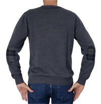 Thumbnail for SHOCKLY maglione uomo girocollo lana PATCH ROUND 3M7465 GRIGIO inverno 2025