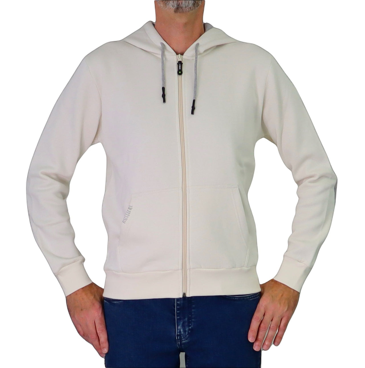 SHOCKLY felpa uomo cotone cappuccio full zip F HOOD ZIP 3F1620 PANNA inverno 2025
