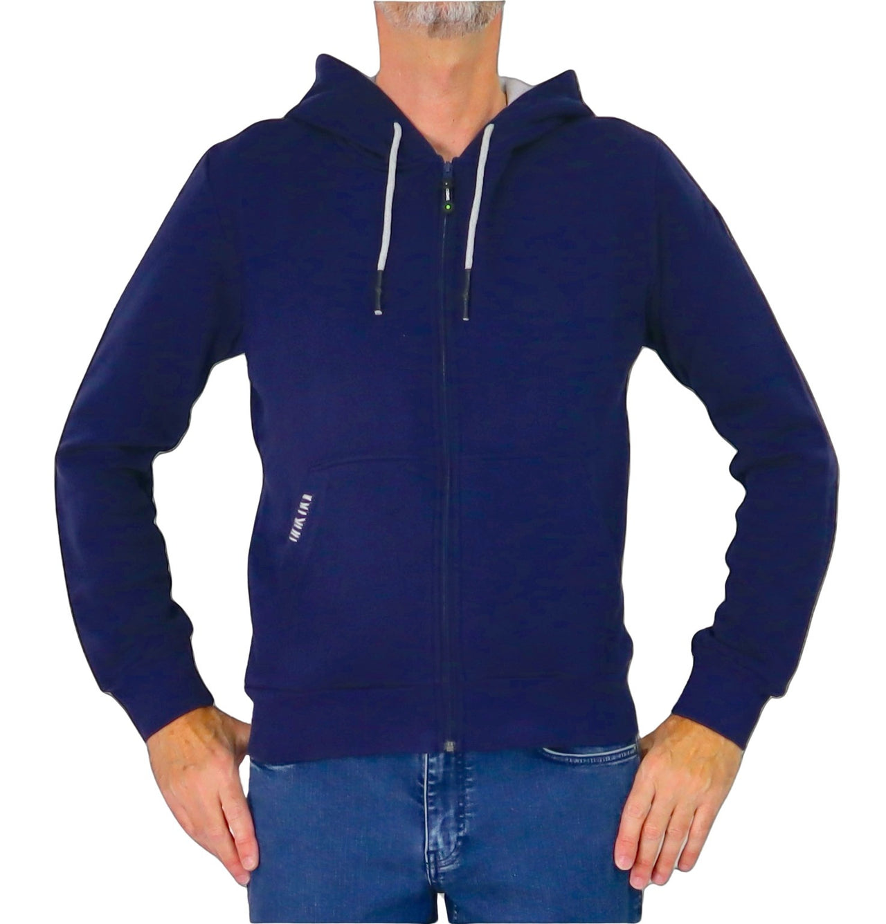 SHOCKLY felpa uomo cotone cappuccio full zip F HOOD ZIP 3F1622 BLU inverno 2025