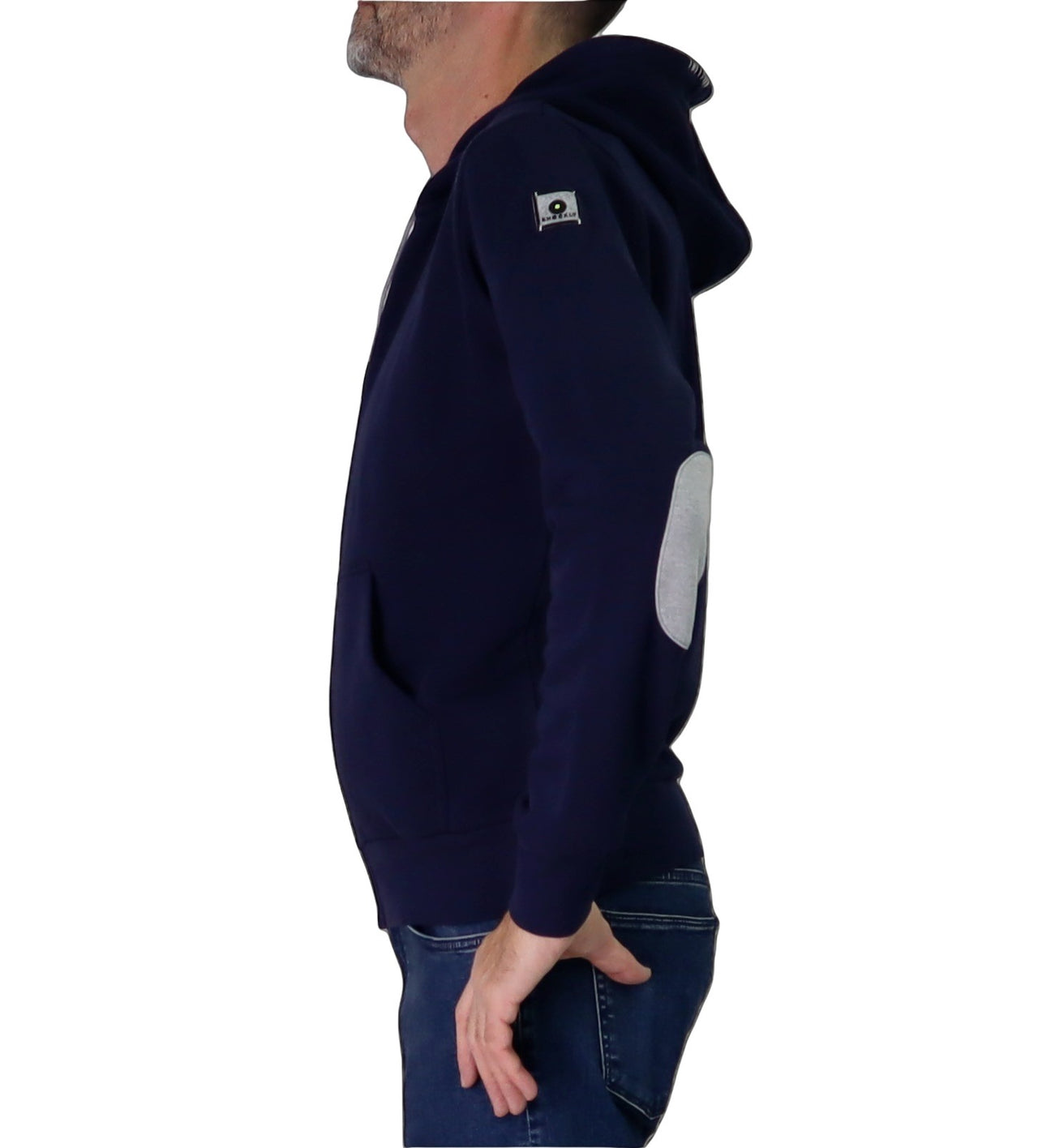 SHOCKLY felpa uomo cotone cappuccio full zip F HOOD ZIP 3F1622 BLU inverno 2025